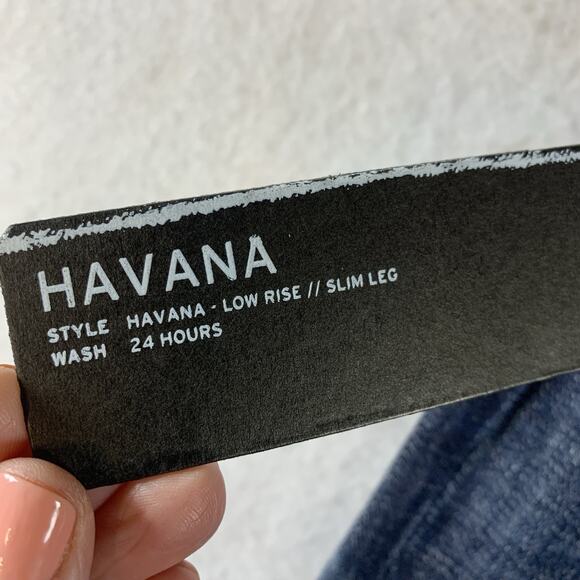 Nomadtribe Havana Womens Low Rise Slim Leg Jeans Sz 27 Whiskering Medium Wash - Picture 4 of 15